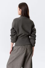 Gris foncé - Veste de survêtement ajustée en coton - 3