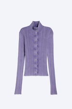 Vasket Lilla - Ribbet formet cardigan - 0