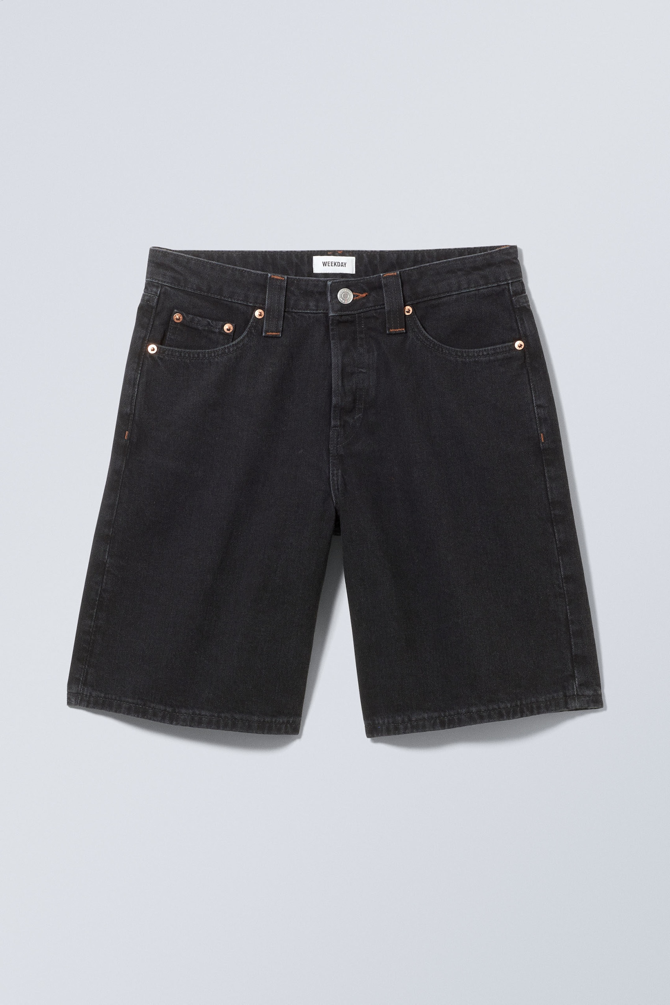 Glamouröses Schwarz - Monterey Low Rise Denim Shorts - 0