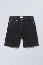 Glamouröses Schwarz - Monterey Low Rise Denim Shorts - 0