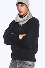 Grey - Knitted Tube Neck Warmer - 1