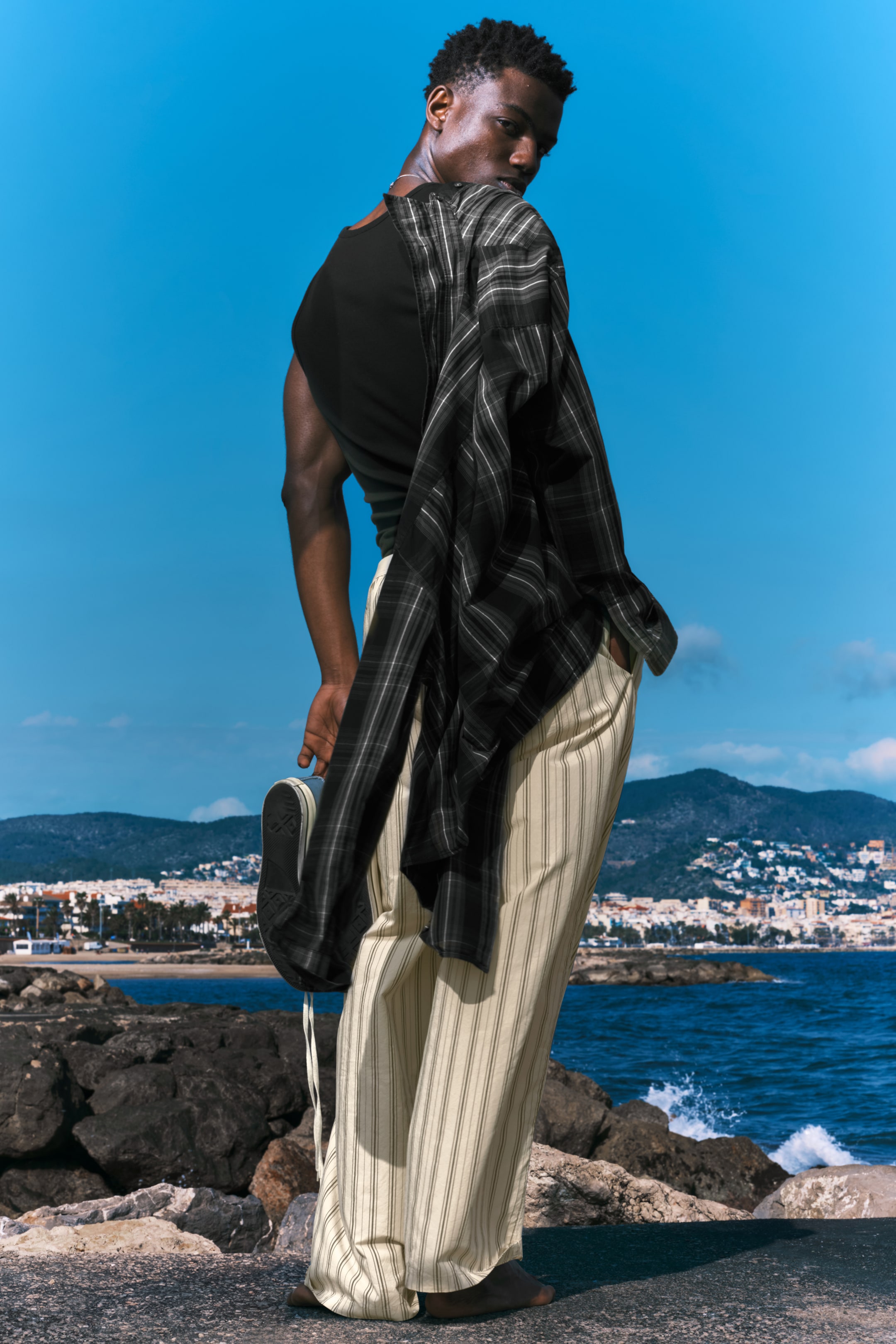 Größeres Bild anzeigen: Langärmliges Baumwoll-Karohemd mit Patches - Schwarz kariert - Men | H&M AT 3