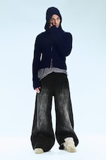 Black Web - Black - Rad Super Regular Waist Loose Wide Jeans - 0