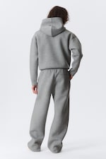 Grau meliert - Locker geschnittene Scuba-Sweatpants - 4