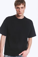 Schwarz - 3er-Pack T-Shirts mit lockerem Boxy Fit - 0