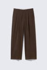 Dark Brown - Uno Loose Suit Trousers - 3