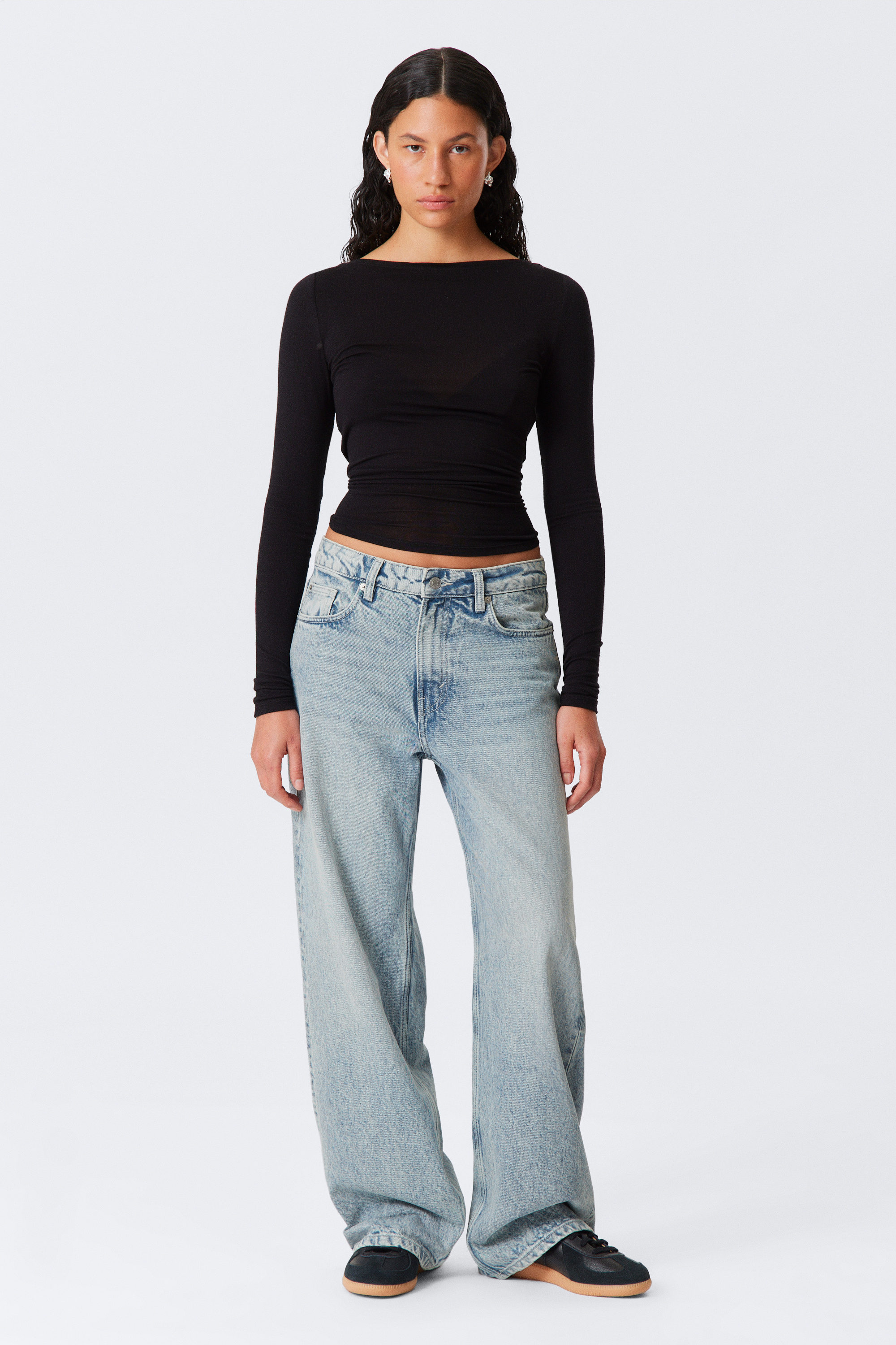 Notus blå - Ljusblå - Missy Low Waist Loose Straight Leg Jeans - 1