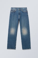 Blue Era - Medium Blue - Galaxy Mid Rise Loose Straight Jeans - 0