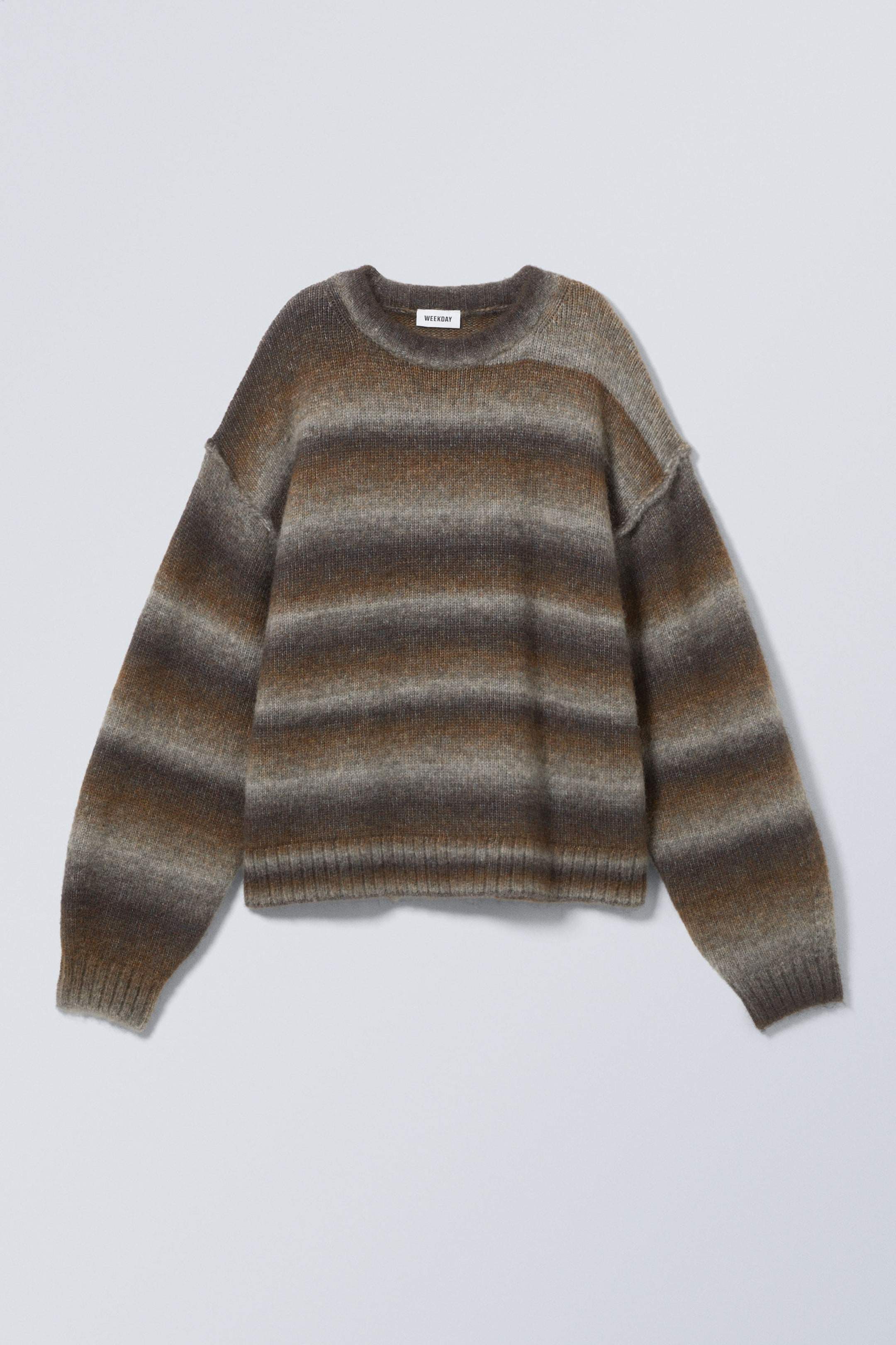 Brown Space Dye - Space Dye Knitted Sweater - 0