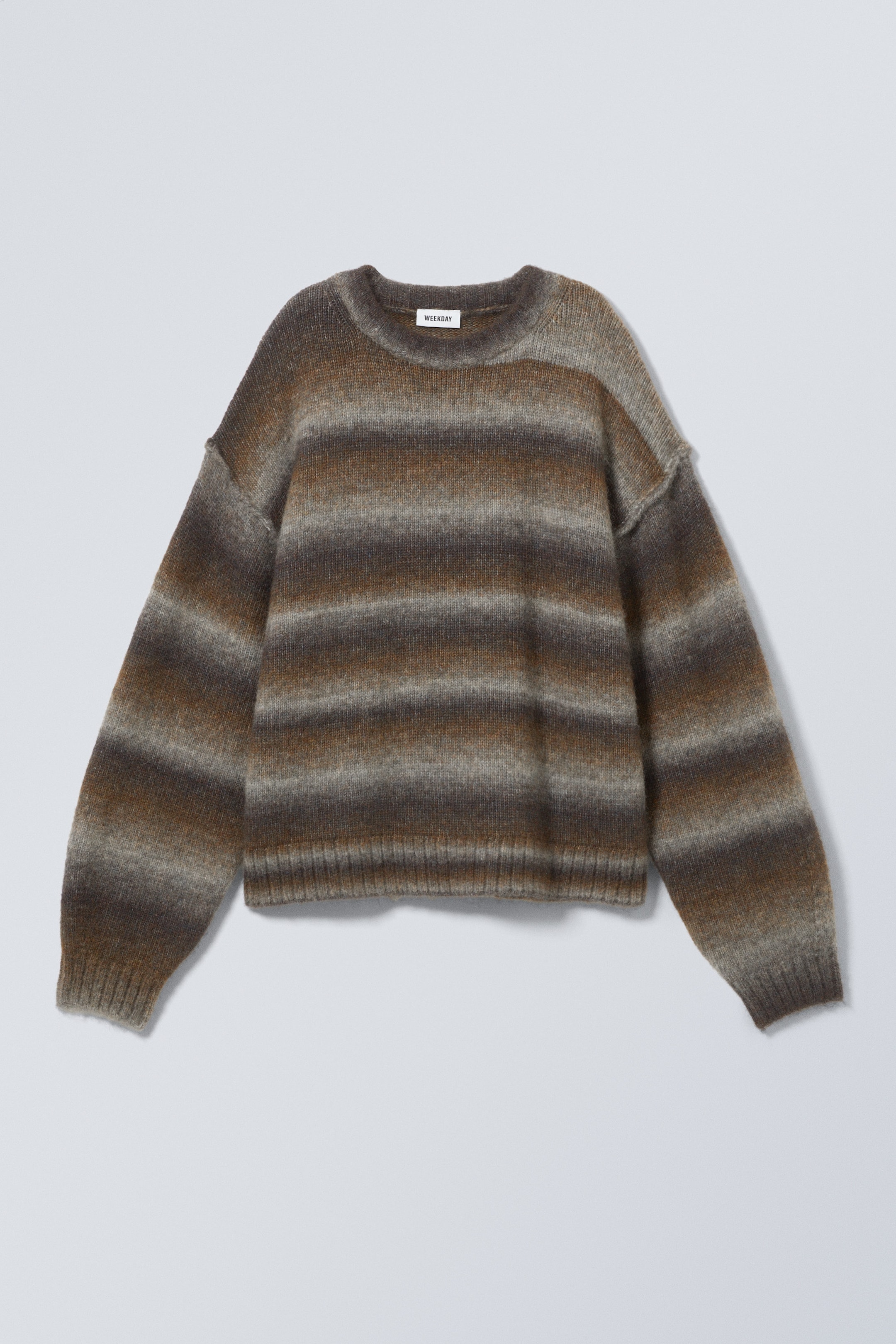 Brown Space Dye - Space Dye Knitted Sweater - 0