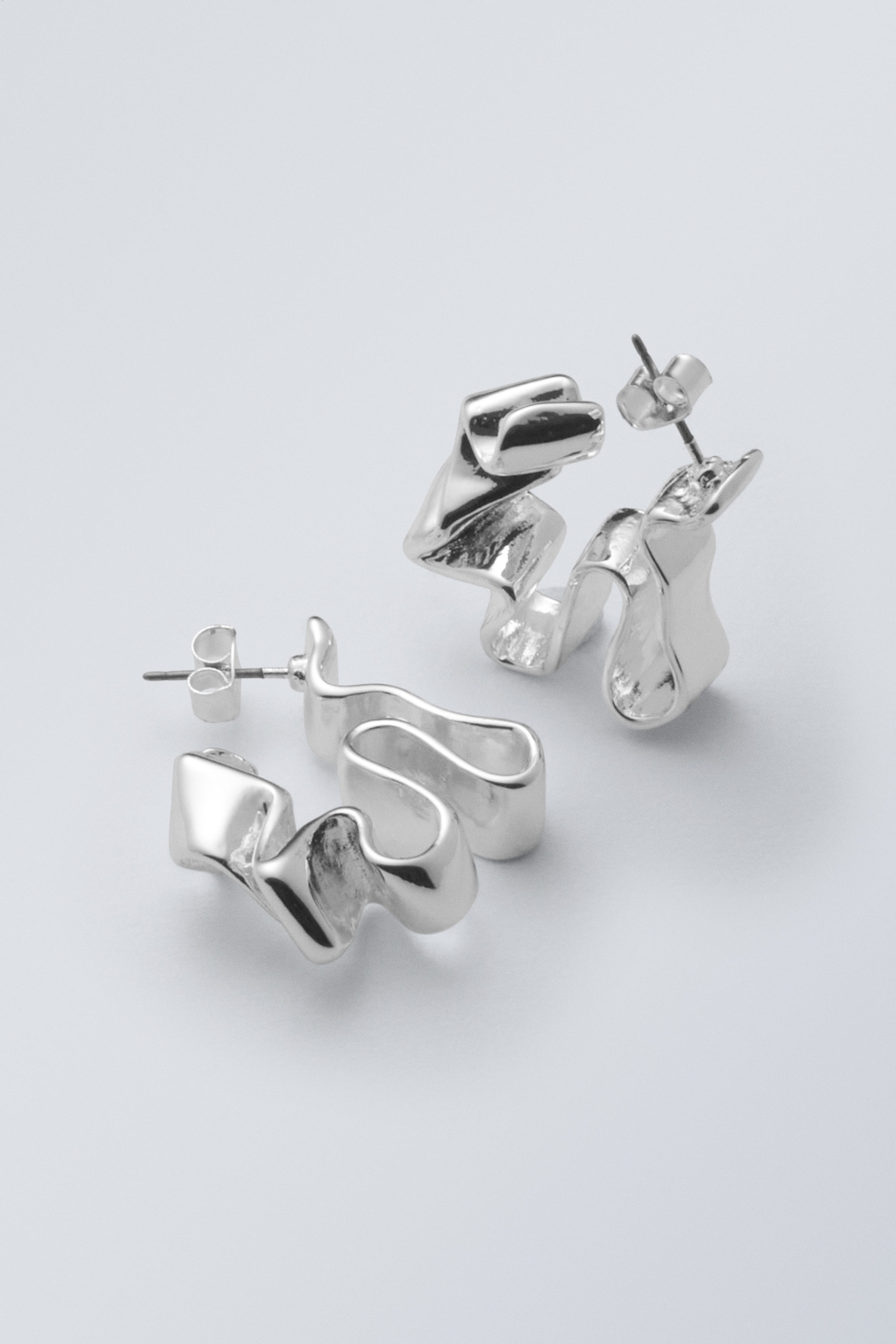 Silver - Bloom Hoop Earrings - 0