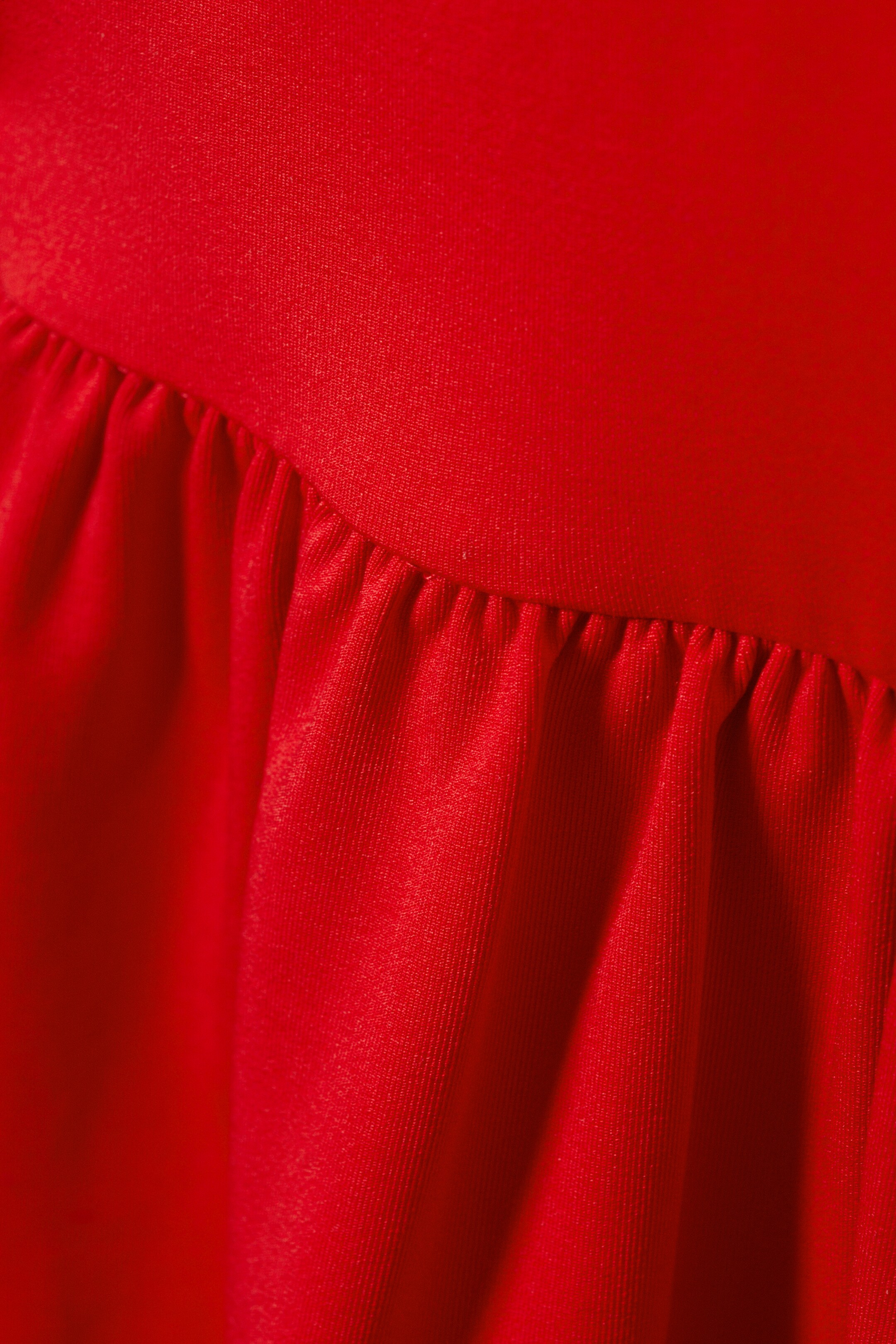 Grotere afbeelding bekijken: Mini T-shirtjurk met ballonrok - Rood - DAMES | H&M BE 2