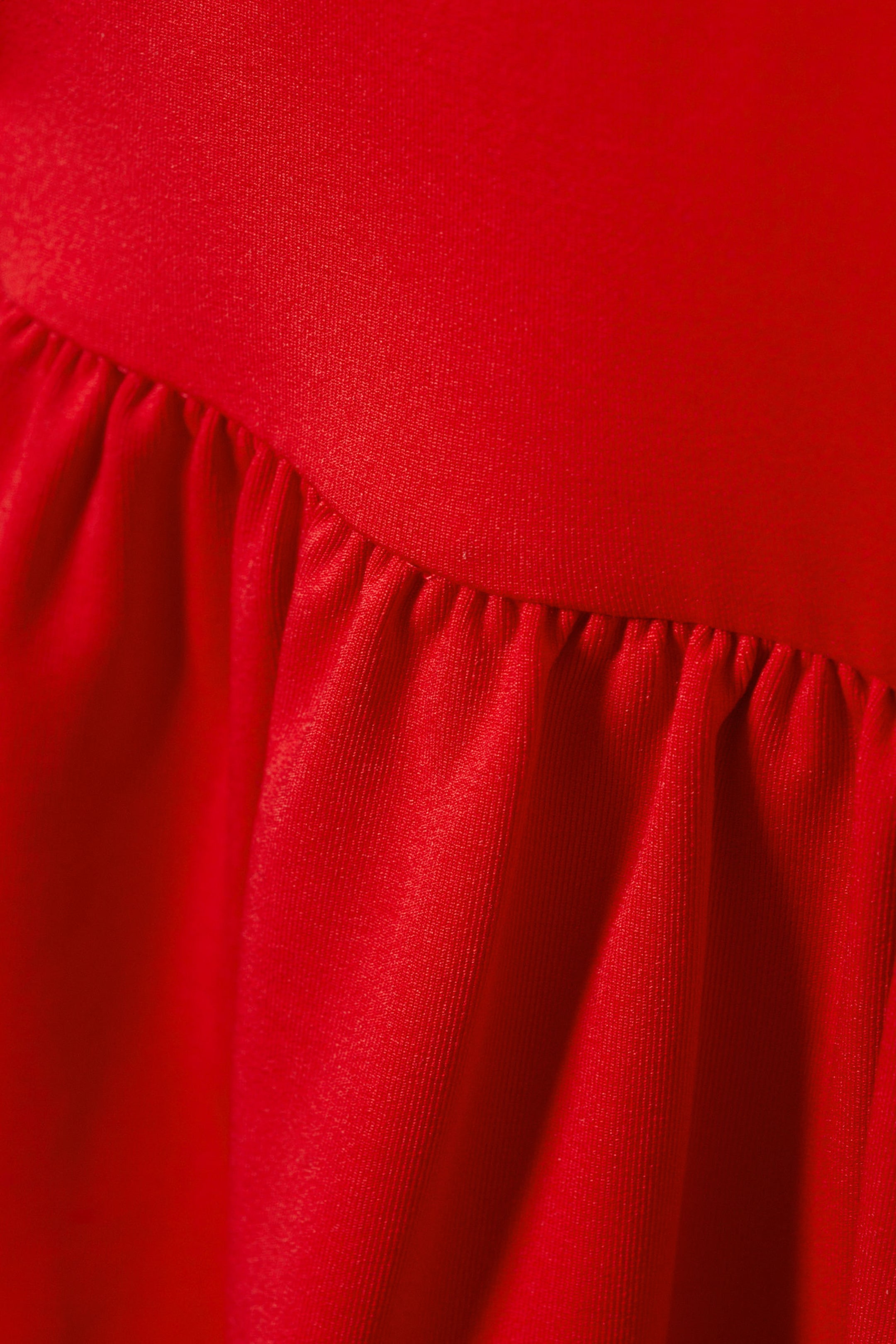 Rot - T-Shirt-Kleid mit Ballon-Silhouette - 4