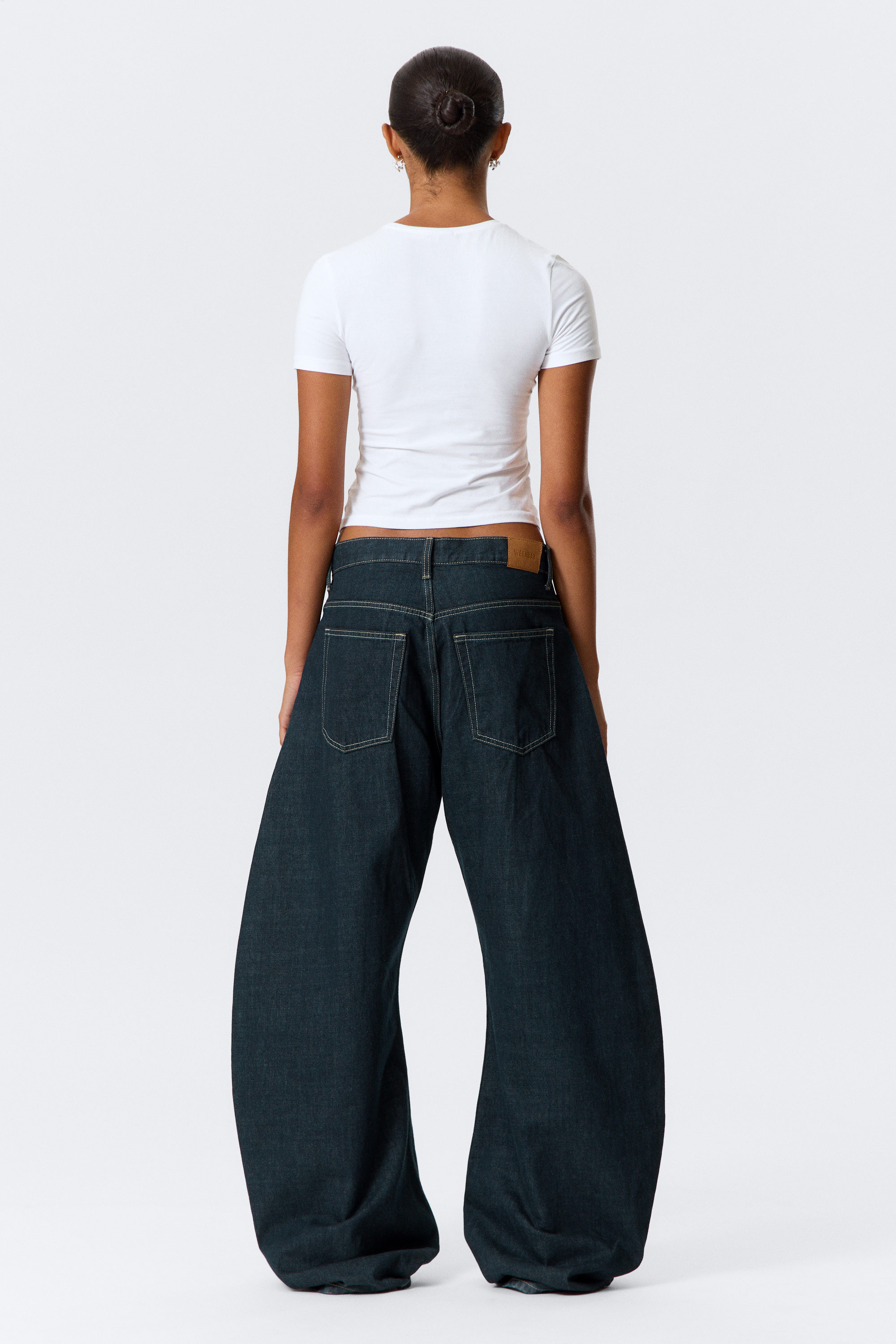 Blå - Solera Lediga Barrel Jeans - 14