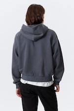 Gewaschenes Blau - Weit geschnittener Zip-Hoodie - 3
