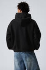 Zwart - Boxy hoodie van zware kwaliteit - 2