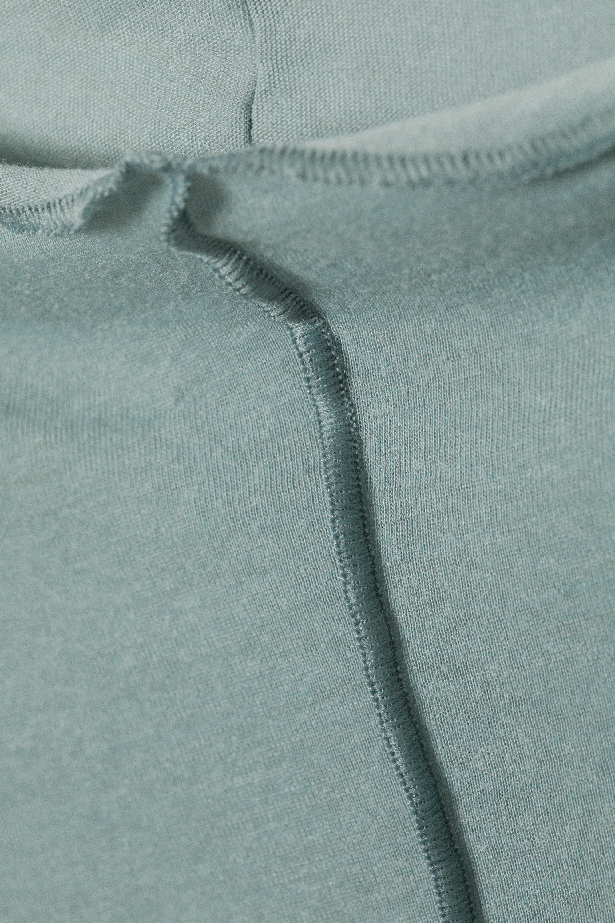Turquoise - Langarm-Top mit schmaler Passform und Stehkragen - 2