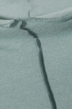 Turquoise - Slim Fit Long-Sleeved Mock-Neck Top - 1