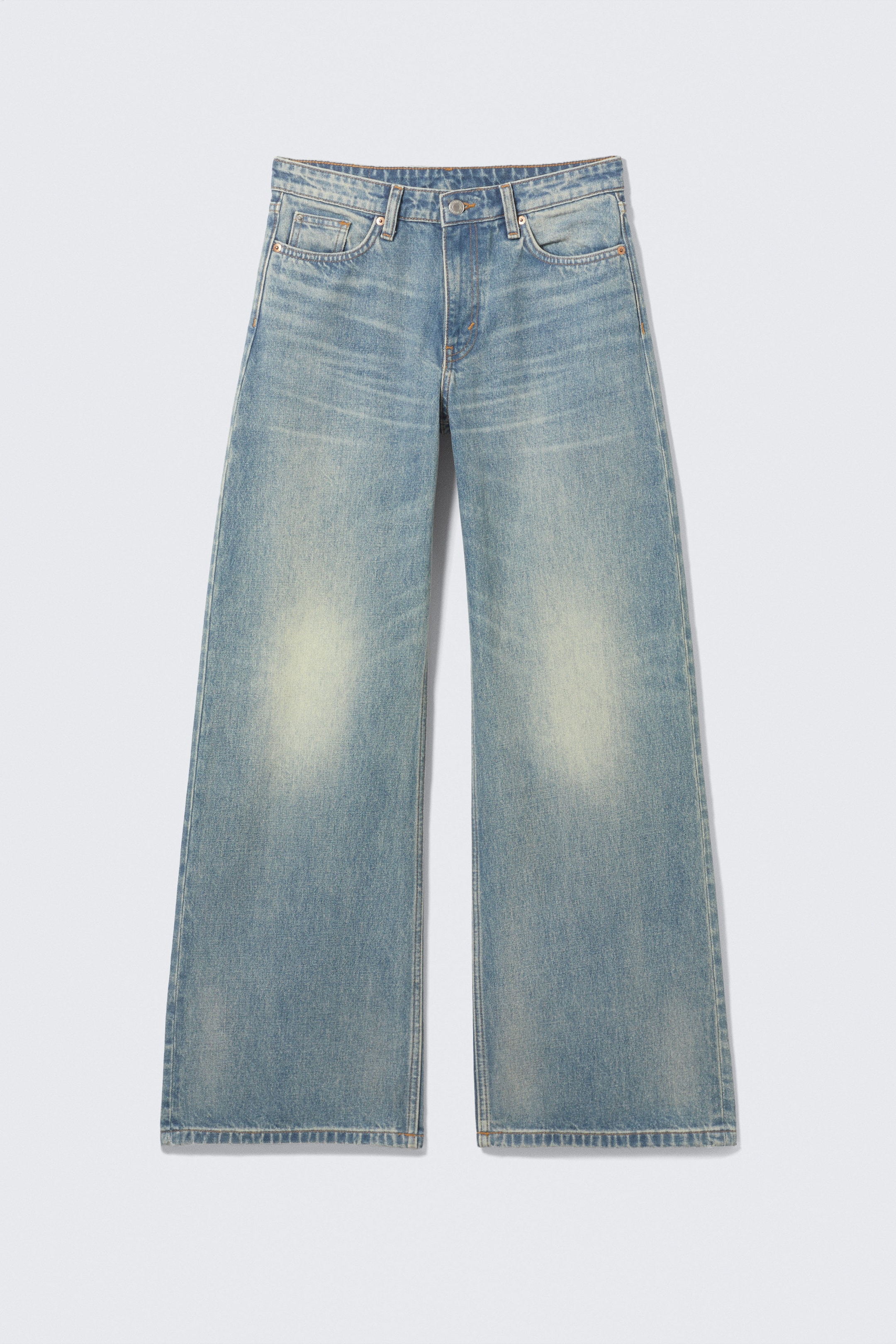 Perseus Blue - Medium Blue - Paz Mid Rise Wide Leg Jeans - 5