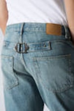 Cyan Dust - Mittelblau - Mercury Relaxed Bootcut Leg Workwear Jeans - 4