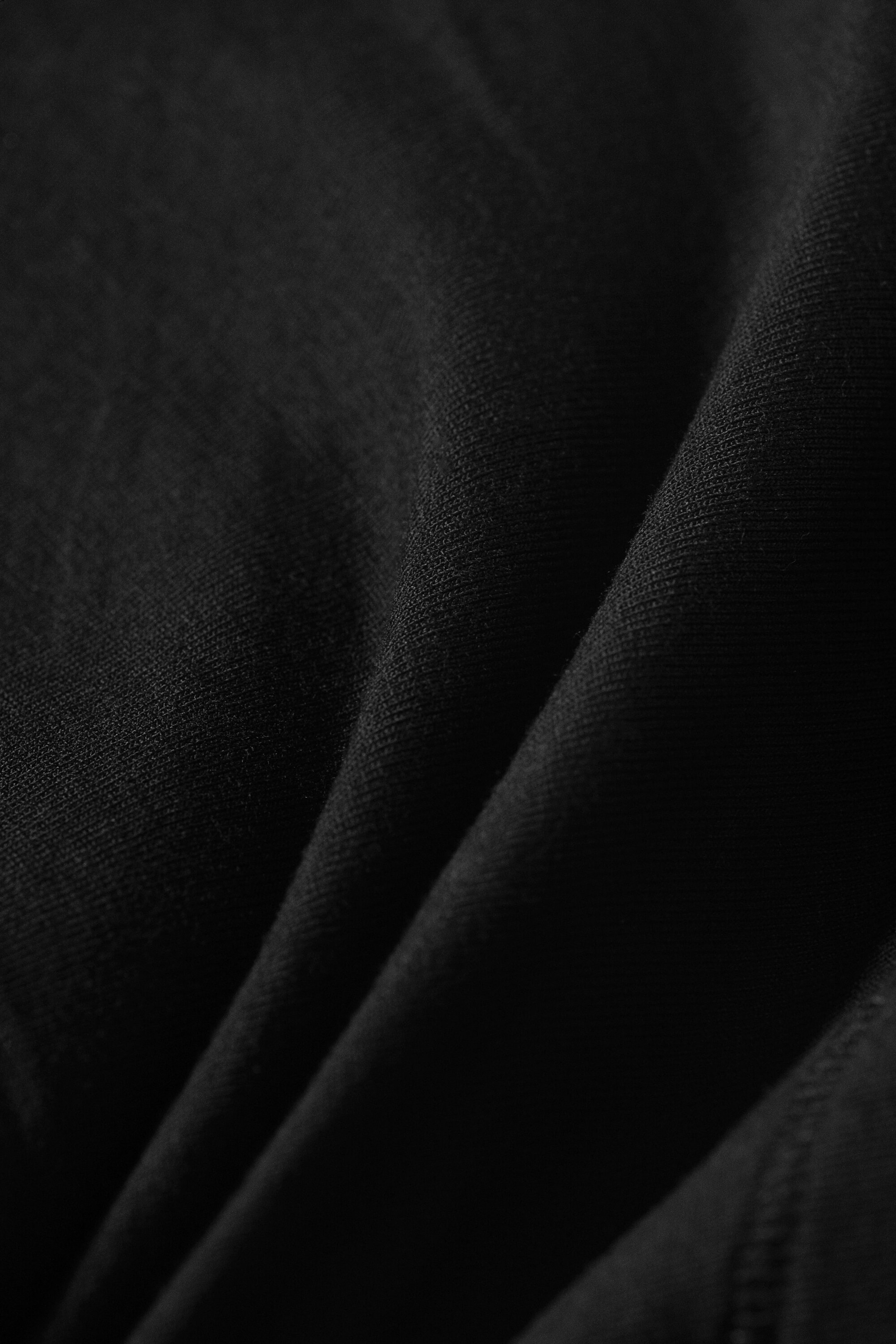 Black - Waisted long-sleeved top - 7