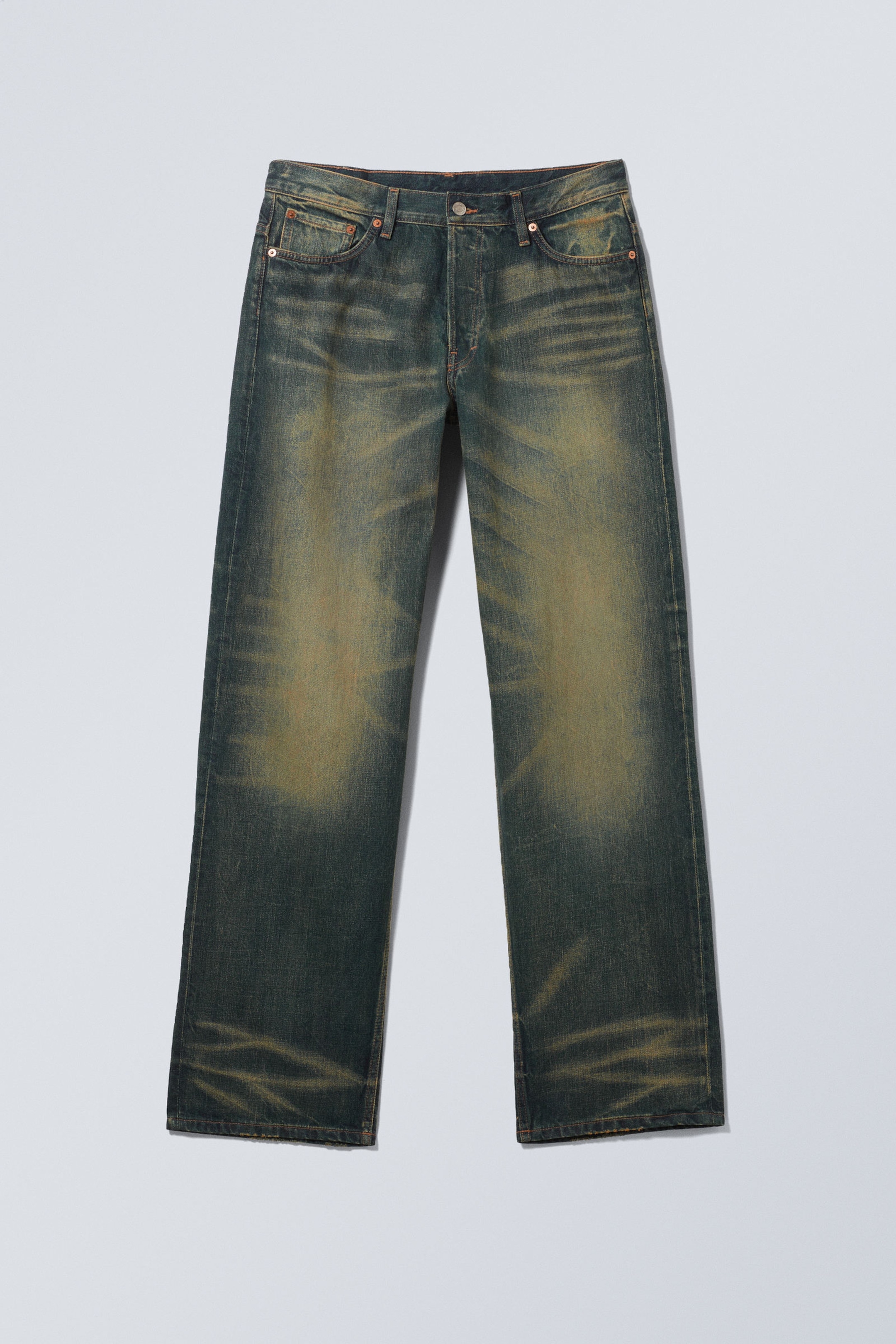 Carson Blue - Mittelblau - Sphere Low Waist Loose Straight Leg Jeans - 5