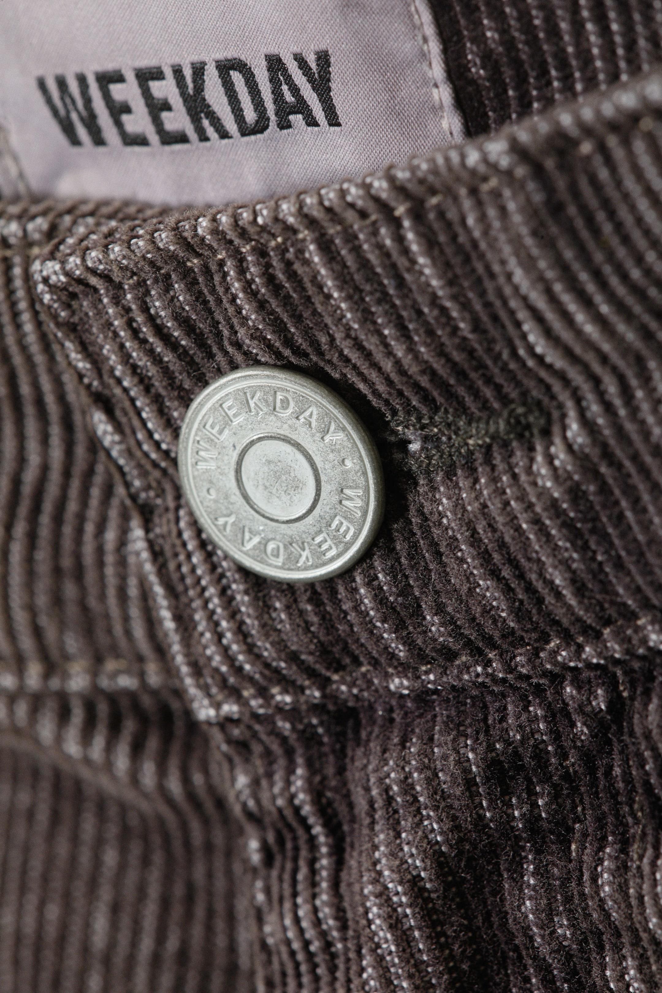 Washed Dark Brown - Astro Loose Baggy Corduroy Trousers - 1