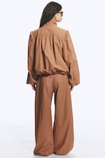 Marron moyen - Veste de survêtement oversize à col cheminée - 4