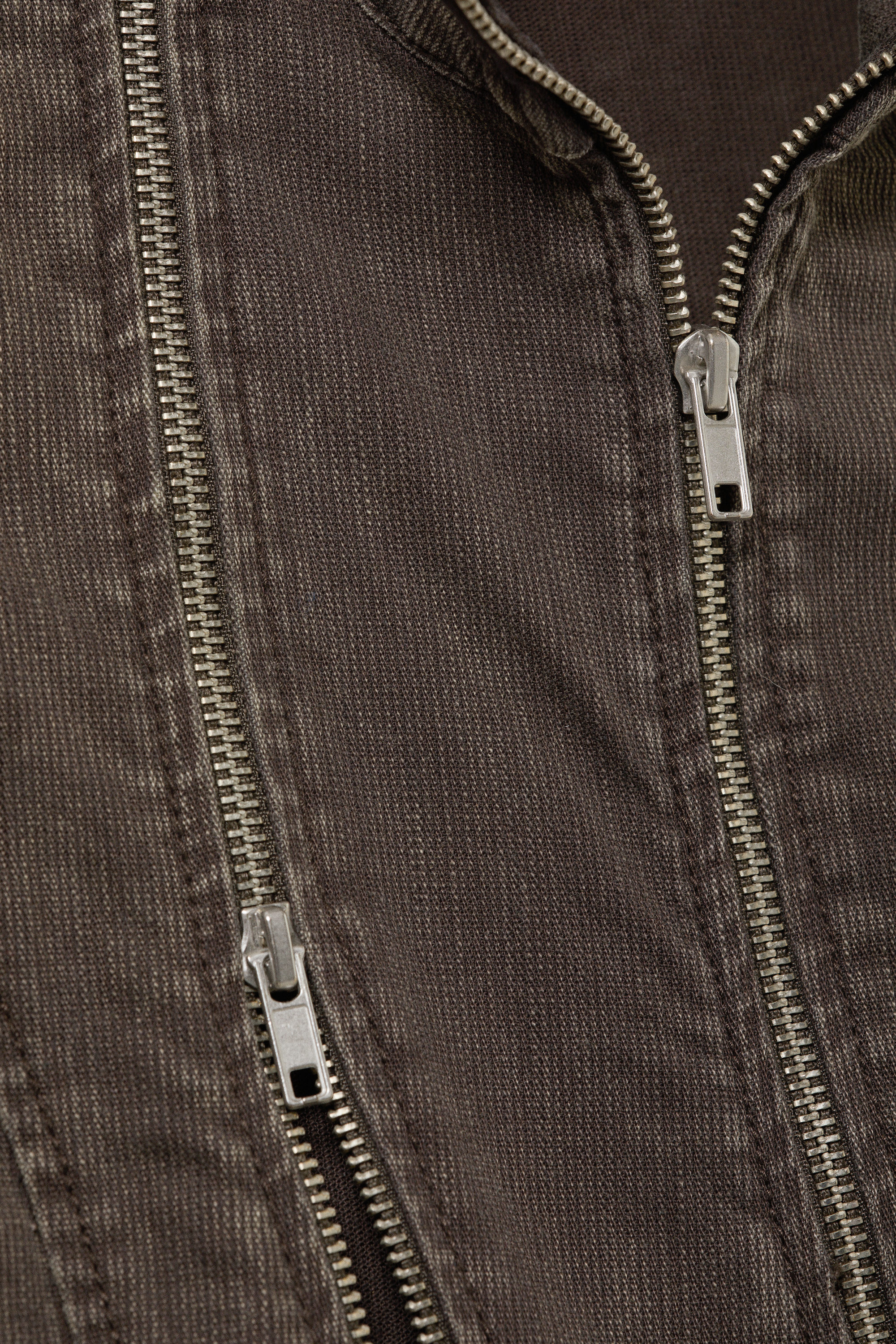 Dark Grey - Slim Curvy Zip Mini Dress - 5