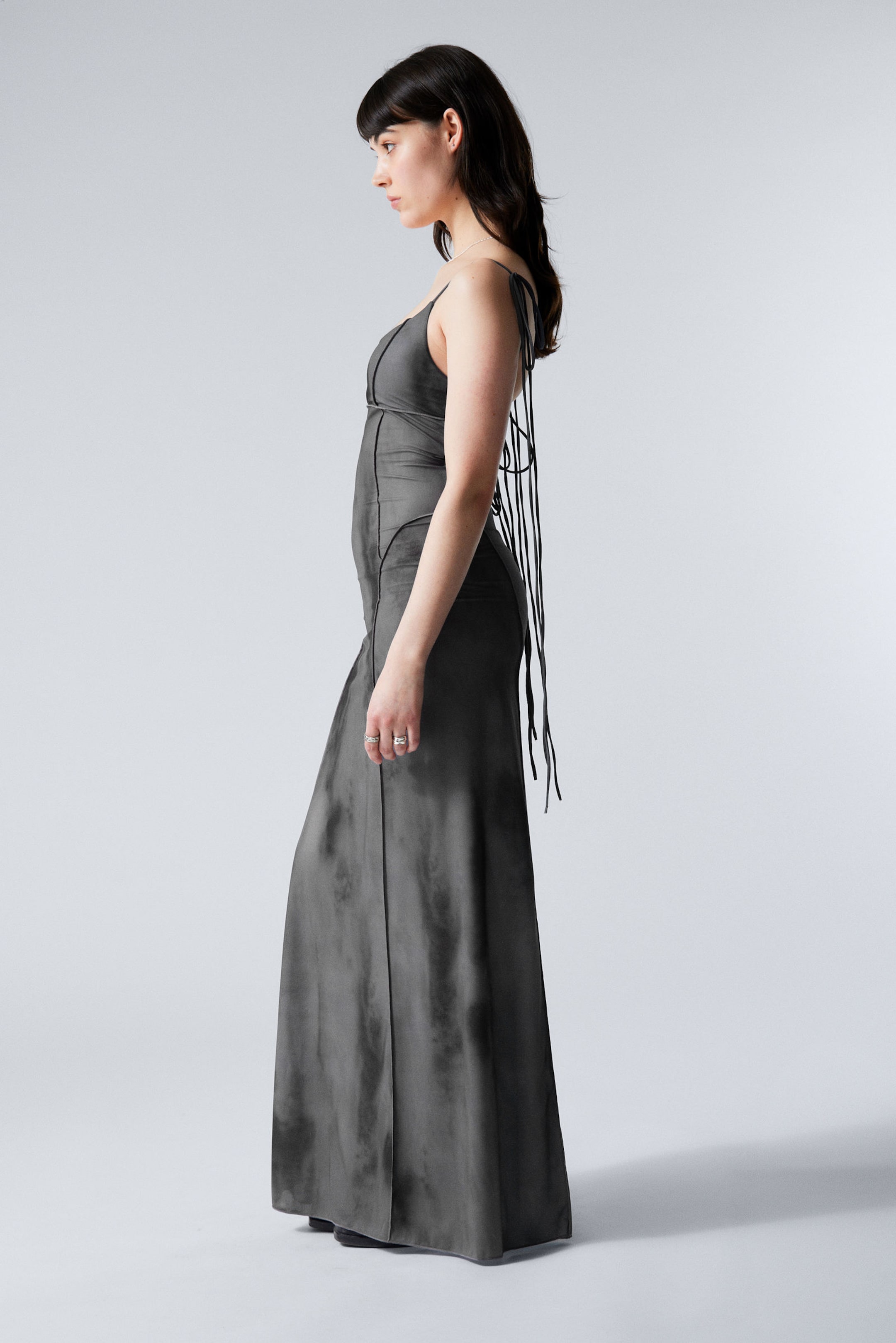 #3A3A3D - Maxikleid mit Trägern - 2