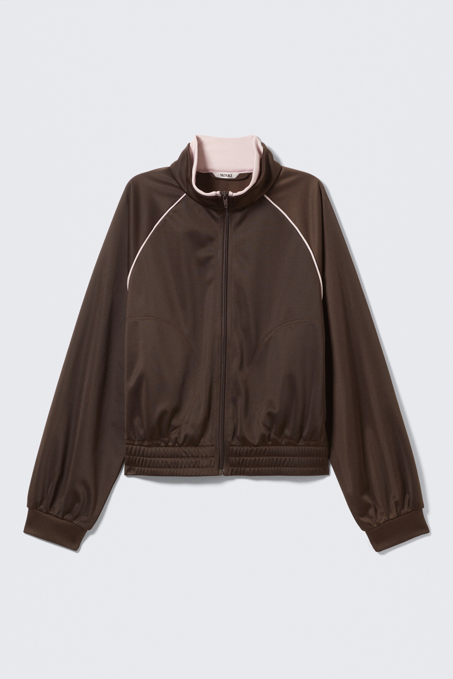 Contrast Track Jacket - Dark Brown - 2