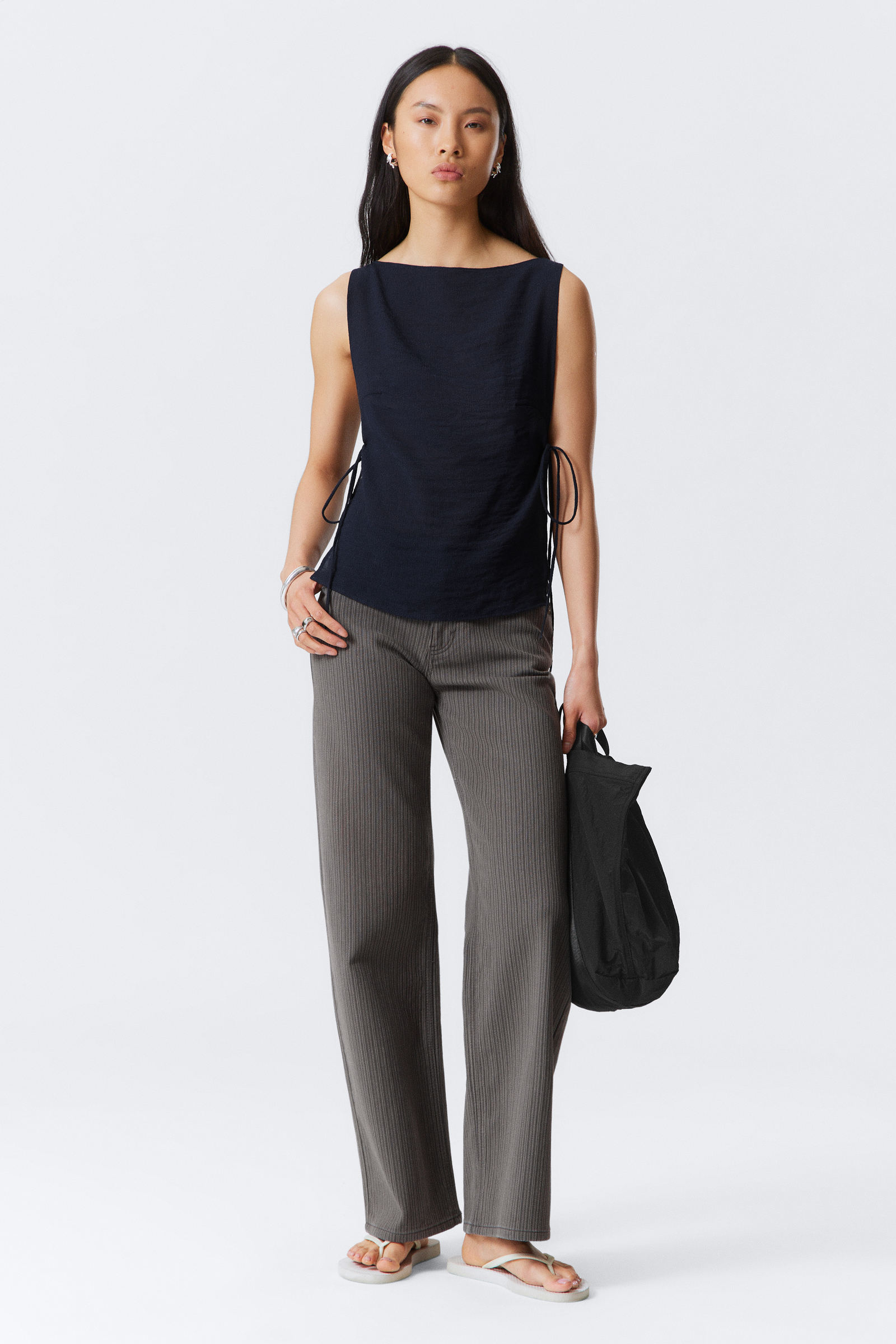 【Melt the lady】 fleeting check tops Foiled Microfiber Tank | Chico's