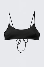 Black - Padded Tie Bikini Top - 3