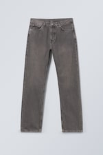 Clay Grey - Grey - Space Mid Rise Relaxed Straight Jeans - 0