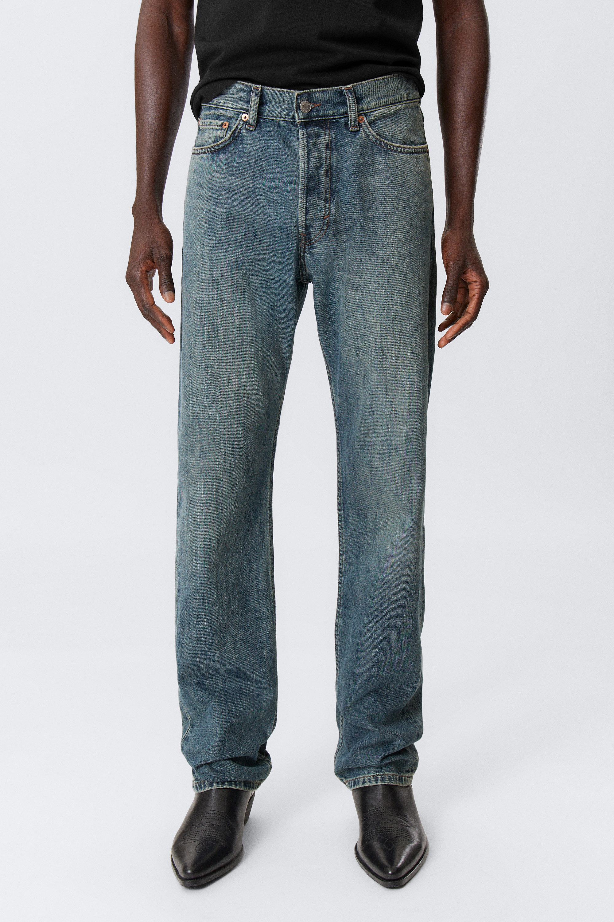 Second Blue - Mittelblau - Space Relaxed Straight Leg Jeans - 2