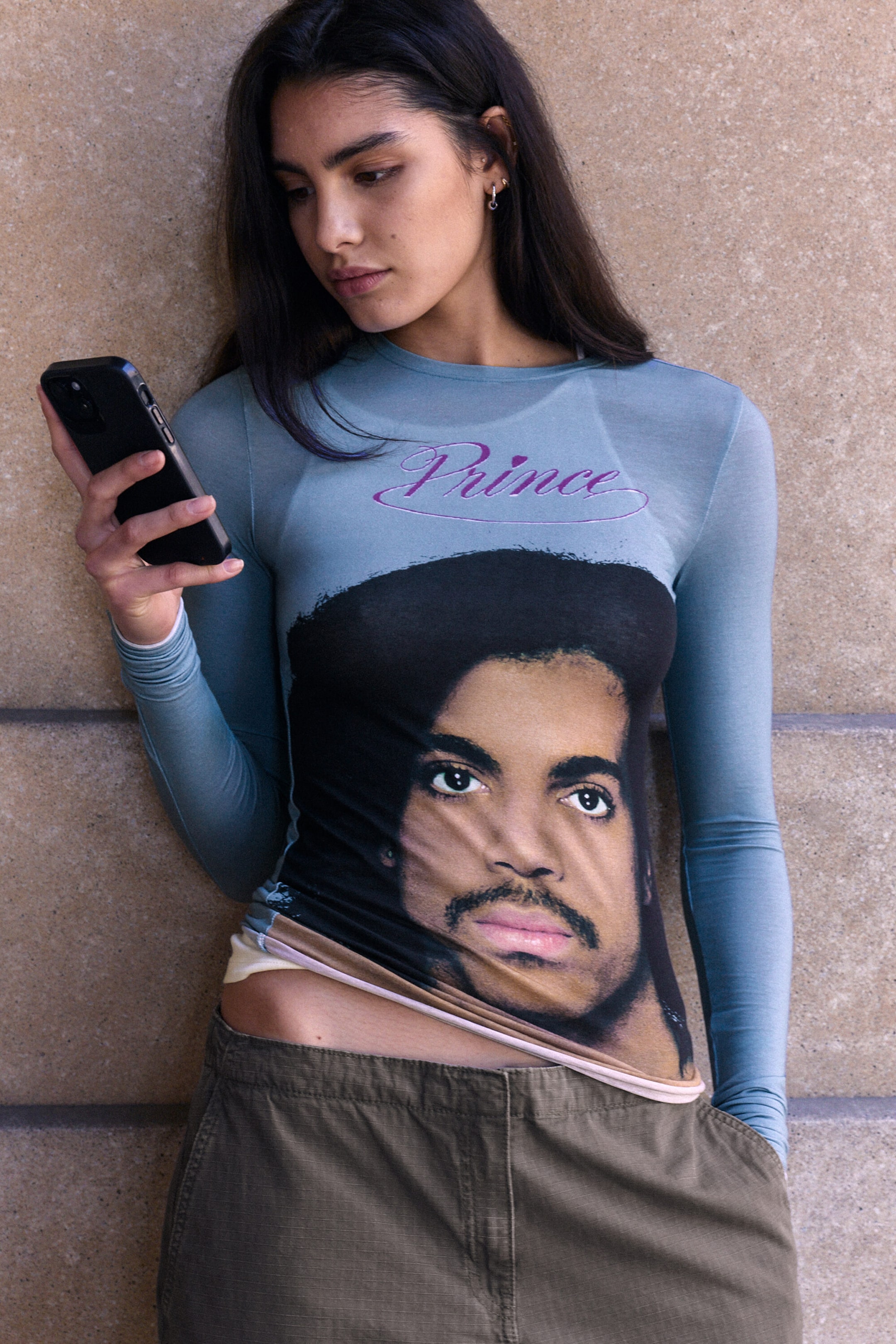 Turquoise - Prince Slim Long-Sleeved Top - 1