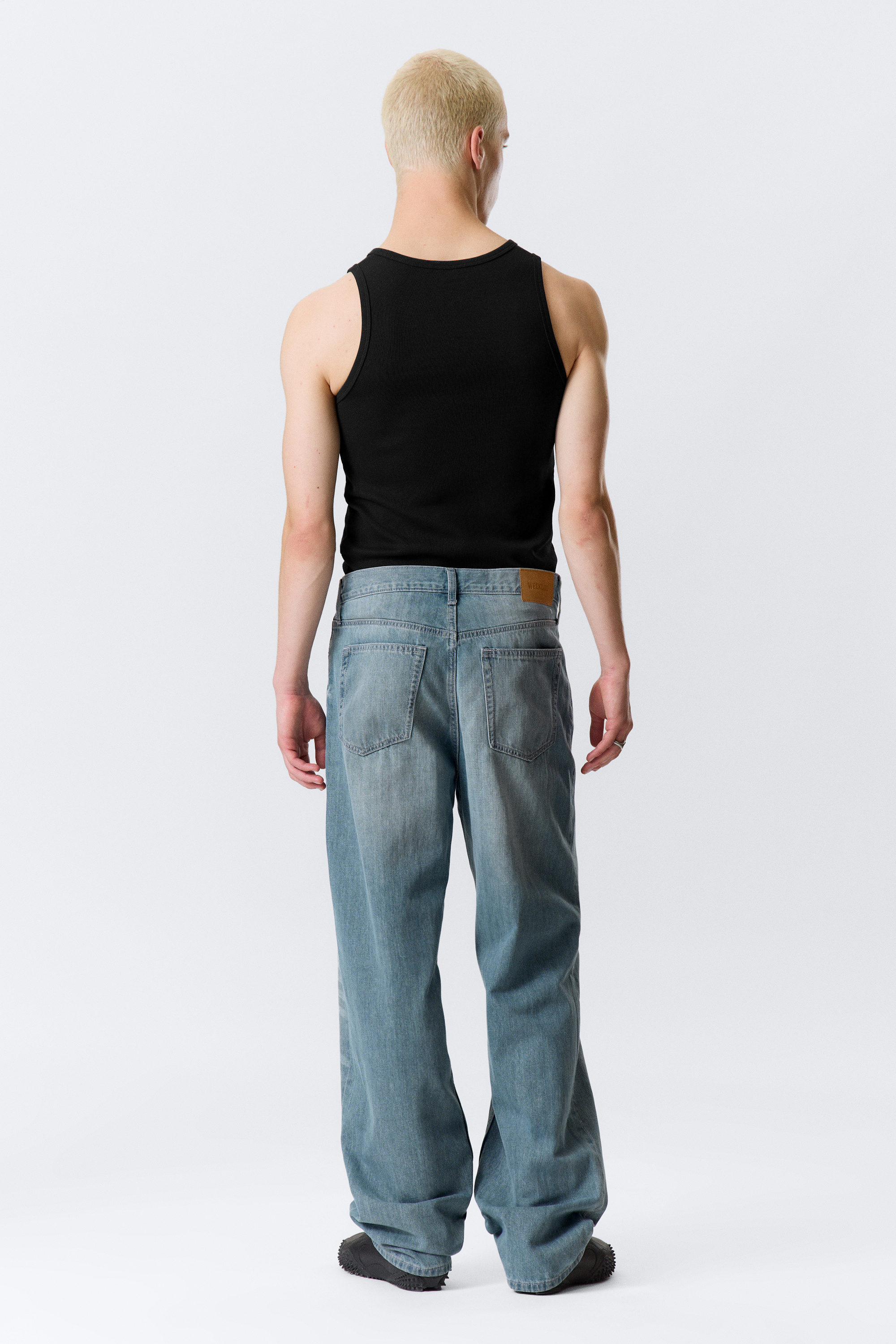 Gloria Blue - Bleu moyen - Jean droit ample taille mi-haute Galaxy - 10