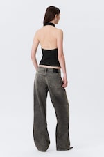 Black - Sleeveless Halterneck Shirt Top - 3