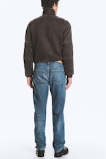 Spotted Blue - Mörkblå - Space Mid Waist Relaxed Straight Dart Jeans - 4