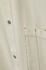 Chalk White - Griffith Denim Oversized Shirt - 1