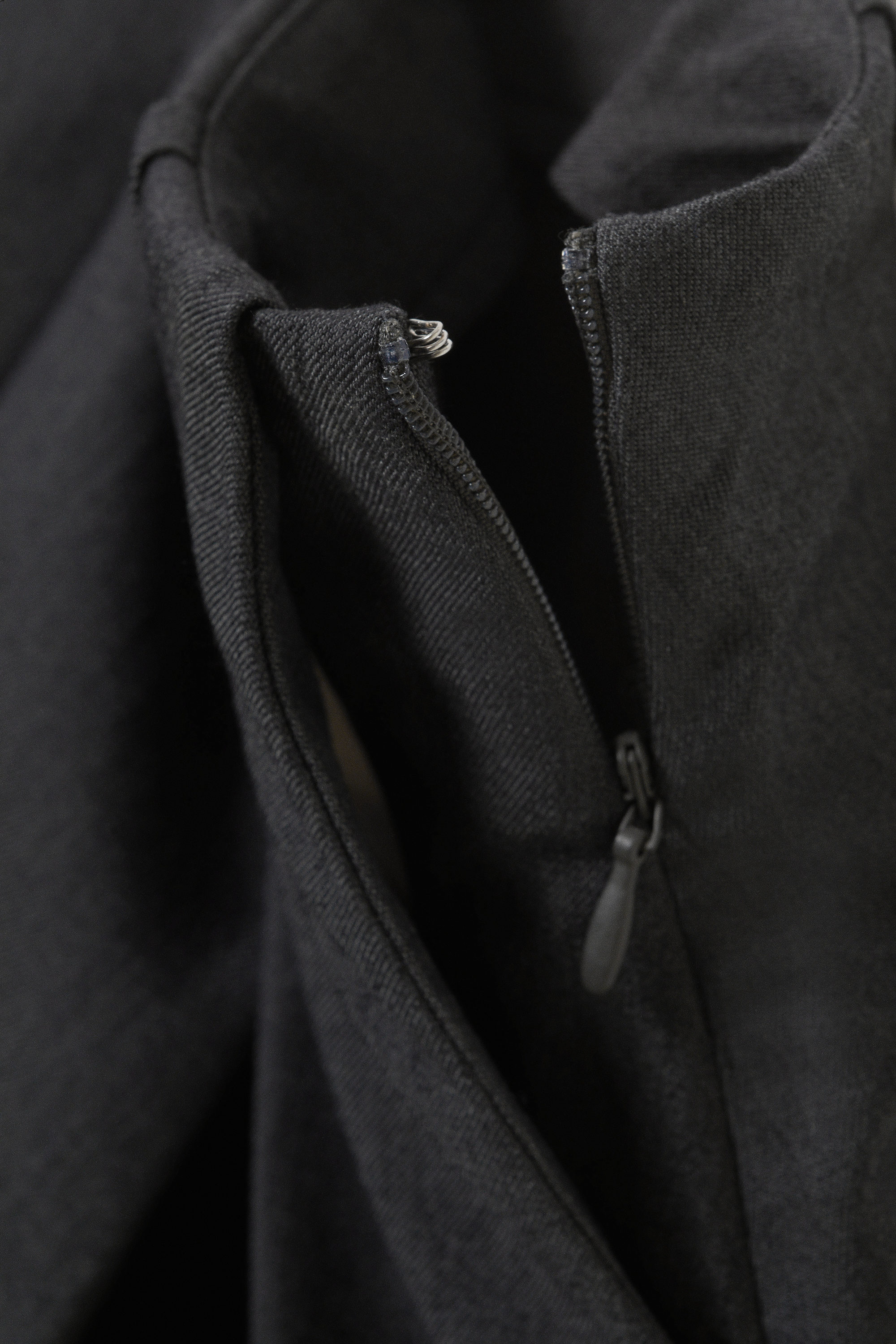 Dark Grey Melange - Pleated Mini Suiting Skirt - 4