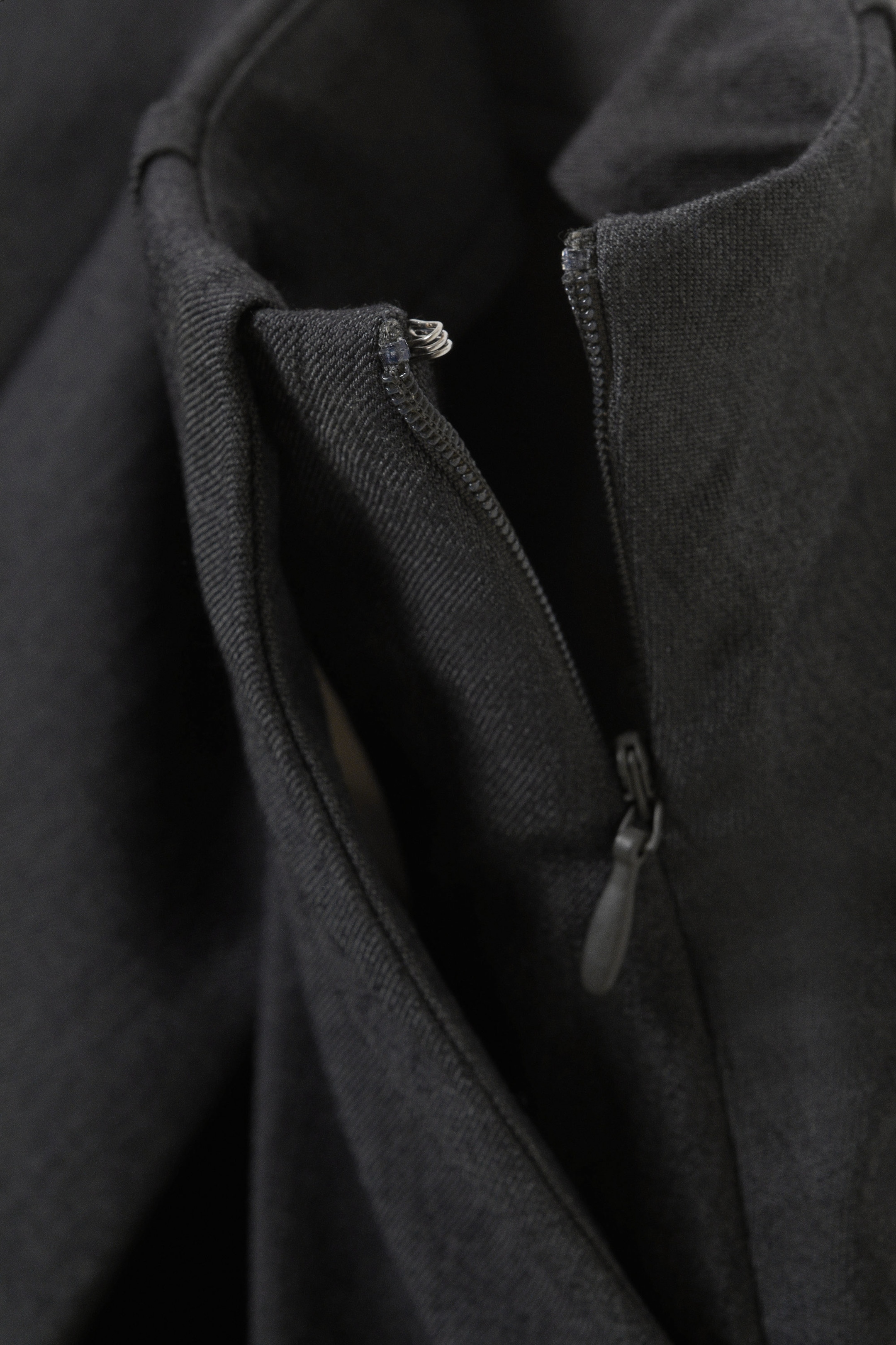 Dark Grey Melange - Pleated Mini Suiting Skirt - 4