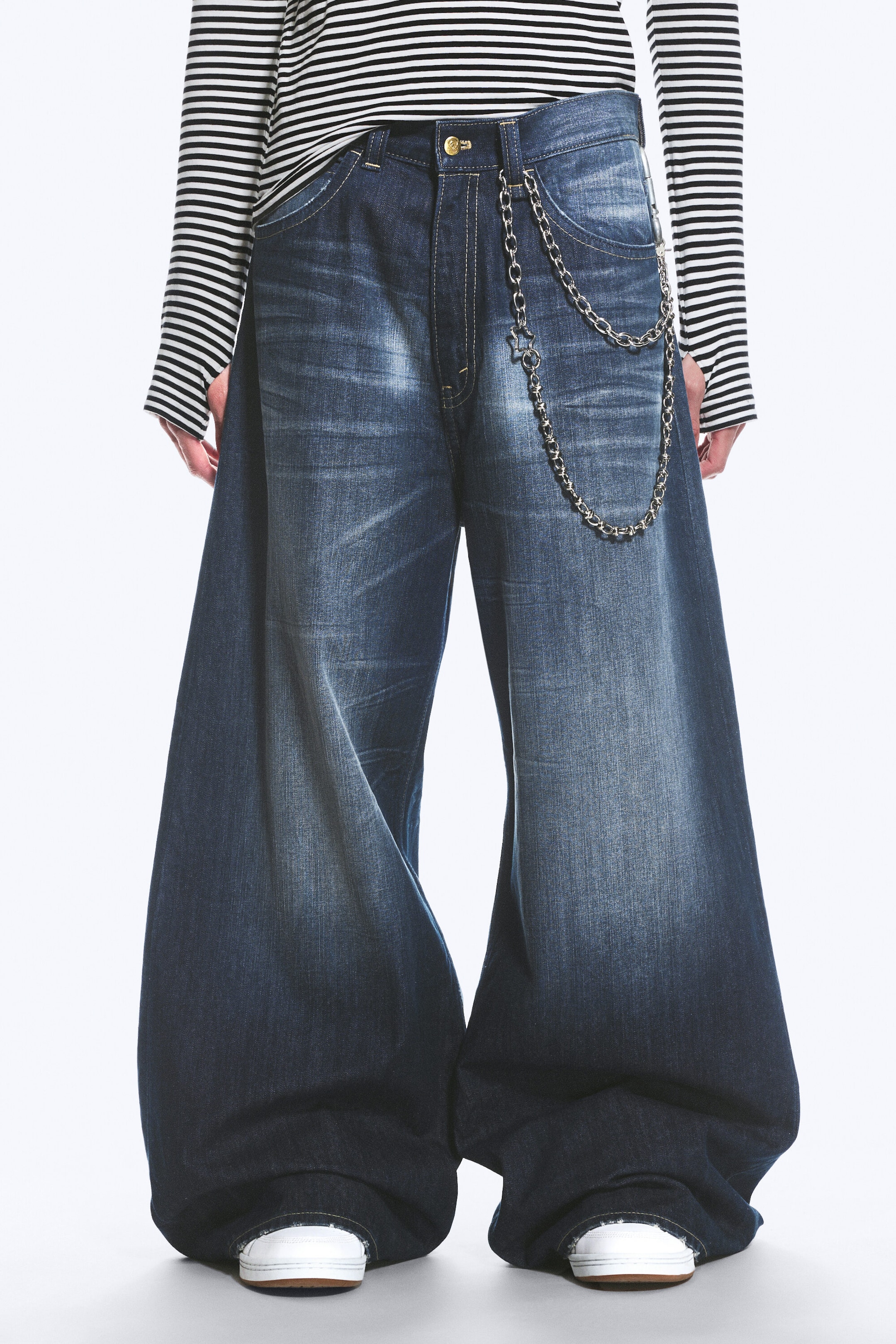 Star Blue - Rad Super Regular Waist Loose Wide Jeans - 2