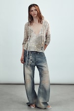 Dusty Mole - Printed Hooded Stud Top - 1