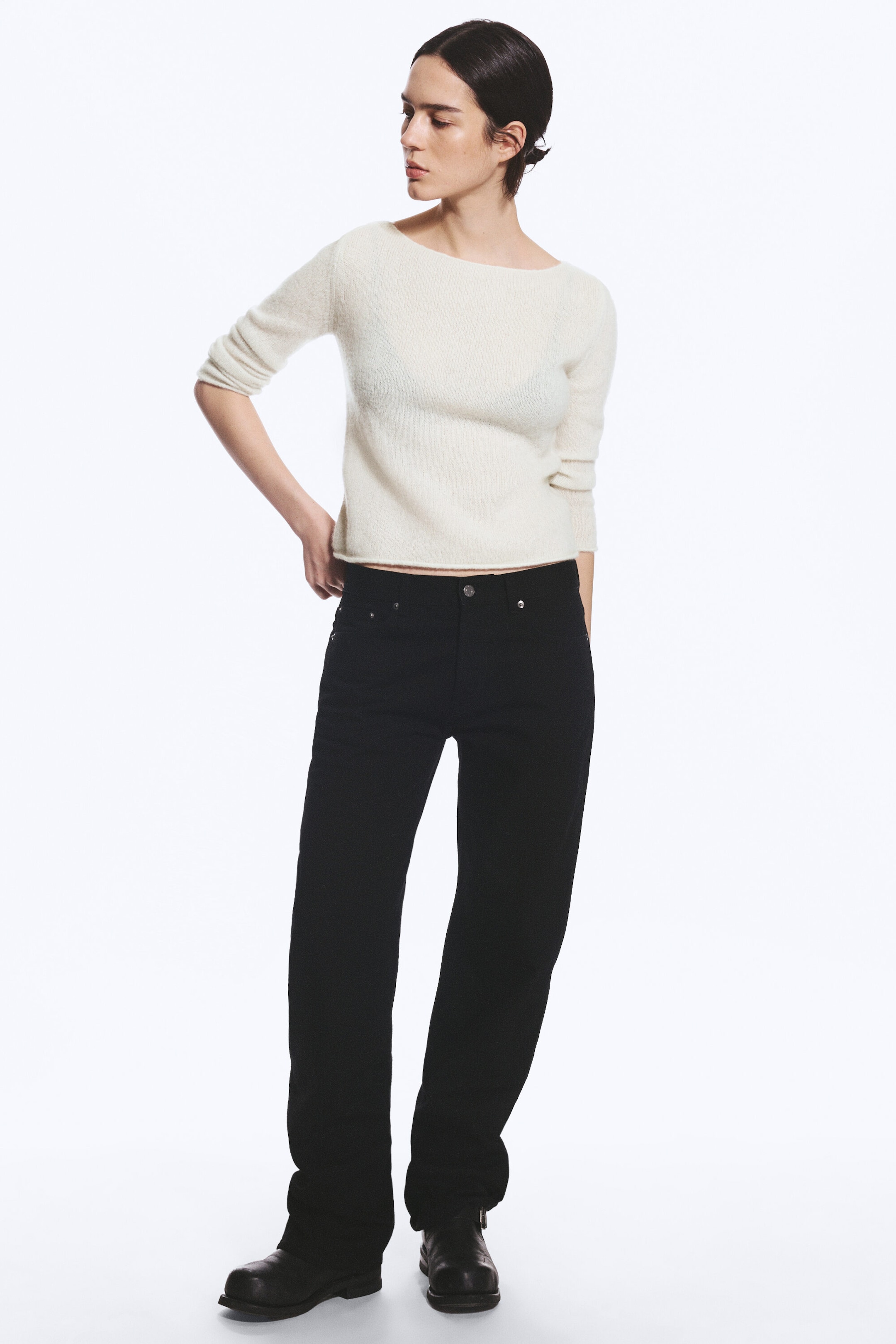 Black Rinse - Sonic low rise regular straight jeans