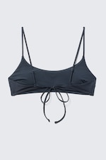 Dark Blue - String Back Tie Bikini Top - 4
