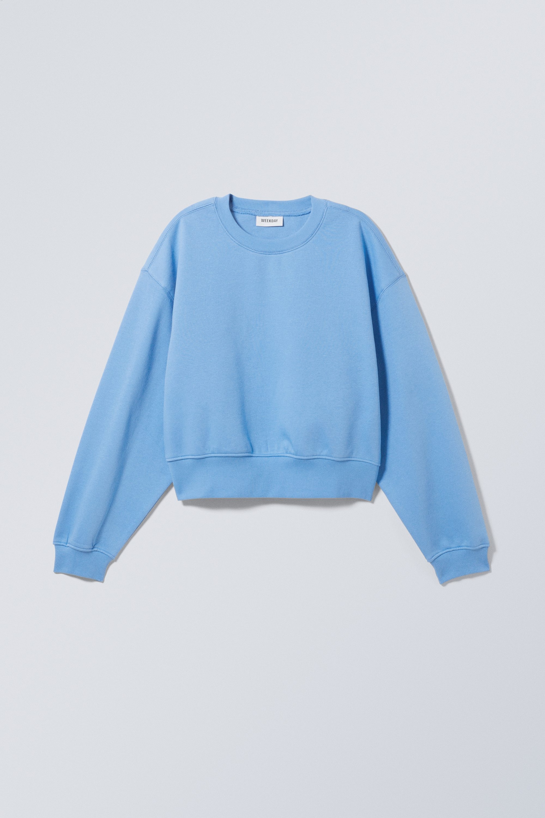 Bright Blue - Crop Volume Sweatshirt - 0
