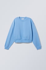 Bright Blue - Crop Volume Sweatshirt - 0