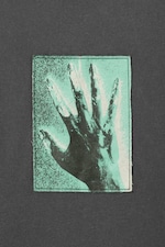 Blue Hand Print - Oversized Graphic Printed T-shirt - 1