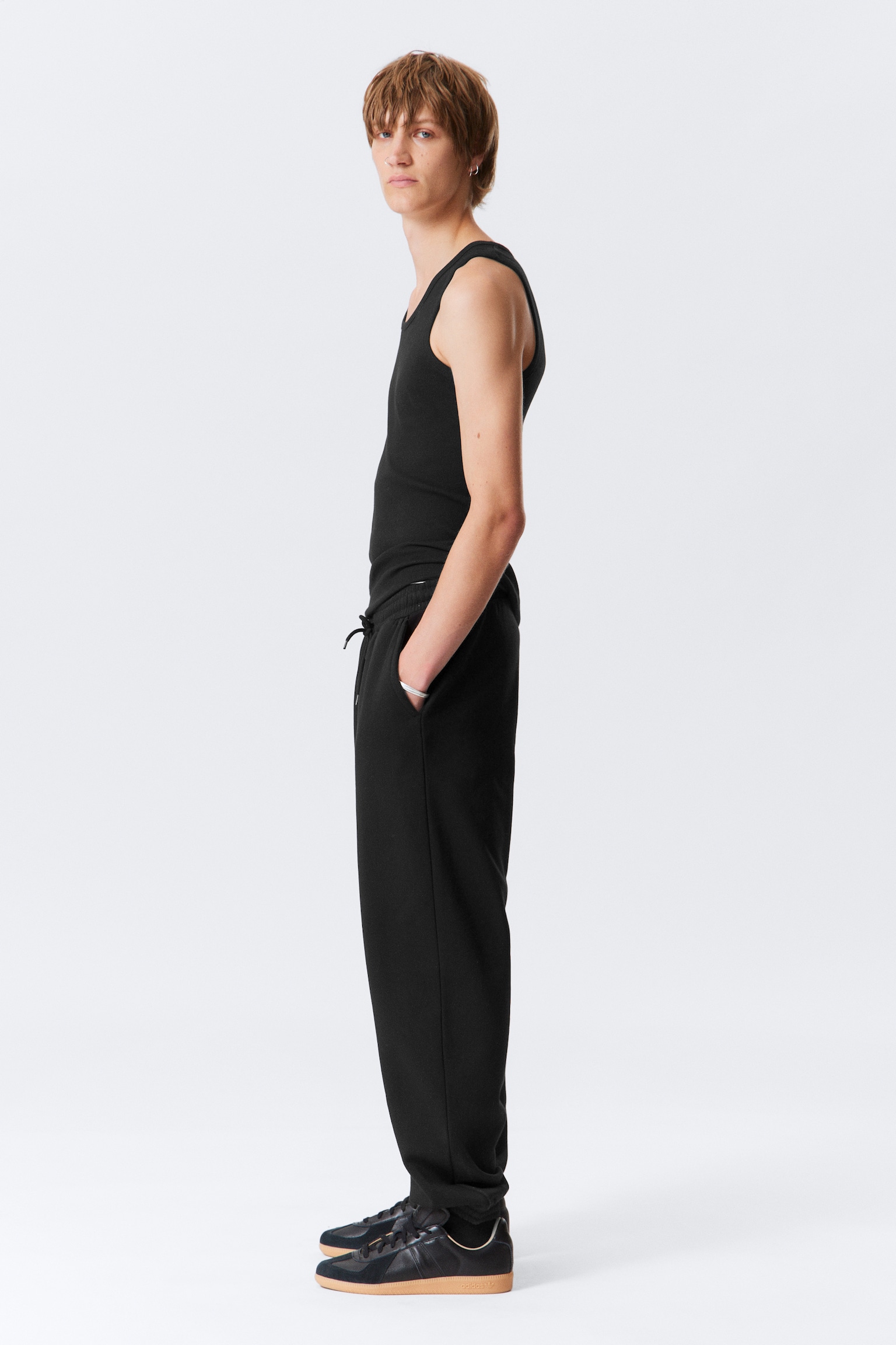 Pantalon de jogging standard - Noir/Gris clair - 5